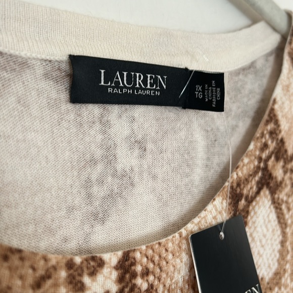 NWT Black Label LRL Snake Print Cotton Blend Tank - Picture 6 of 11